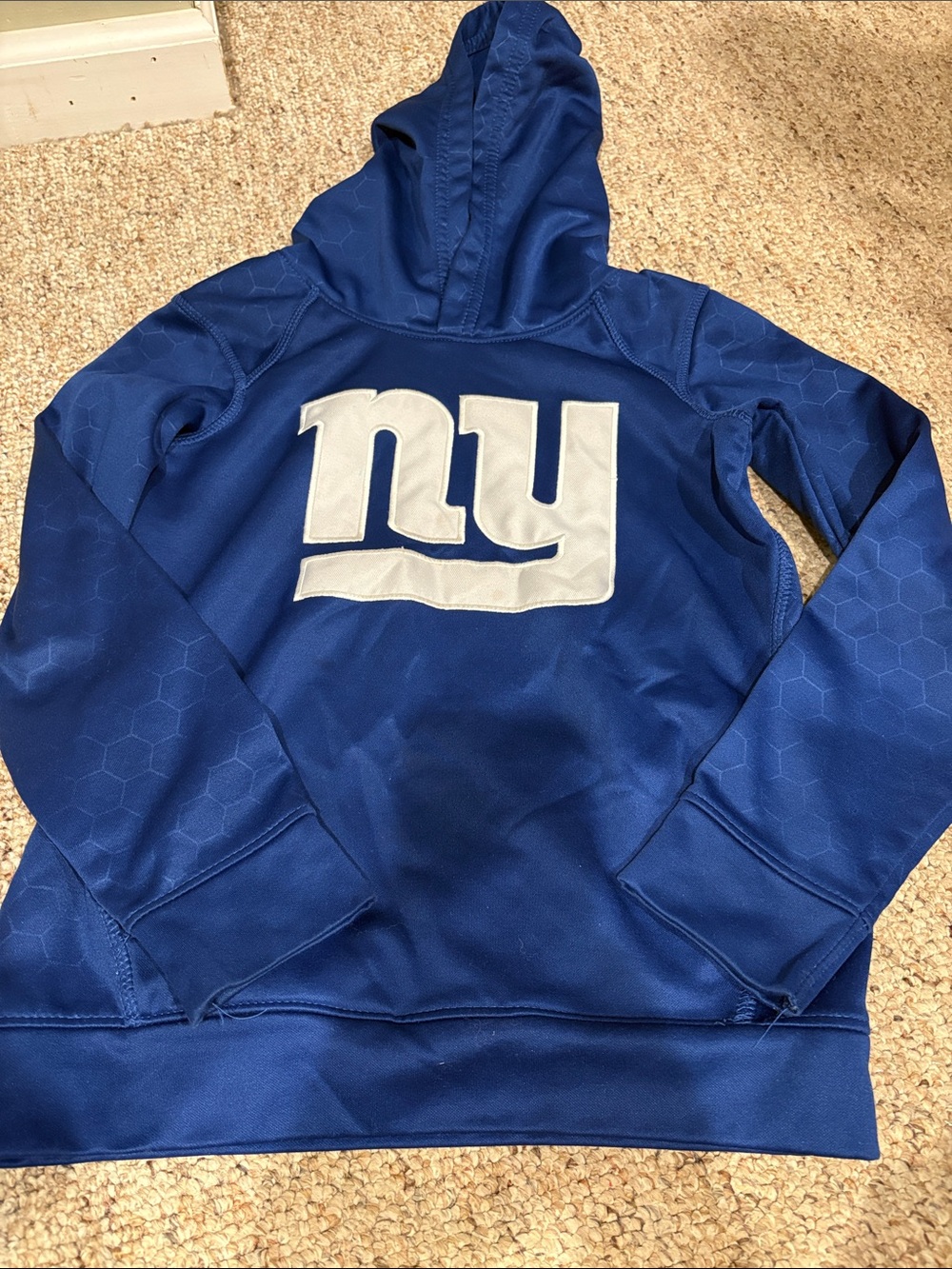 Blue NY Giants Hooded Pullover Sweatshirt